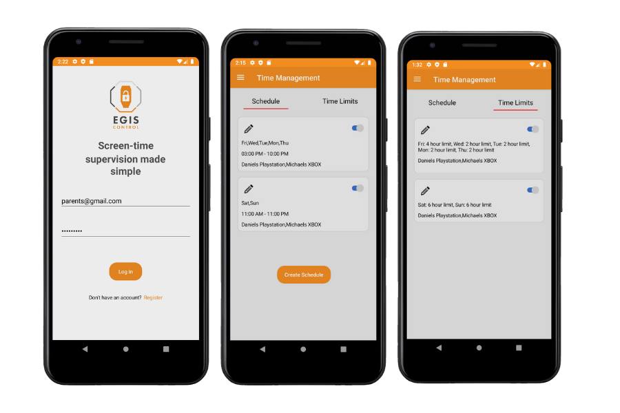 Image of specific pages which show app features.